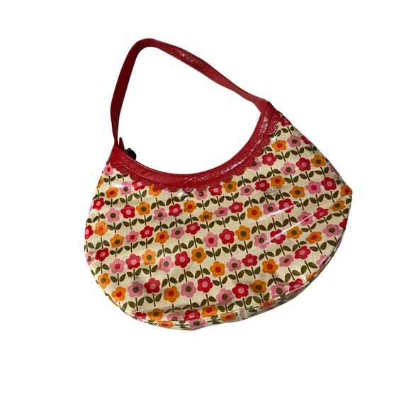 Vera Bradley Hobo Purse Frill Hotsy Totsy Collection Red Trim Waterproof RETIRED - Picture 2 of 15